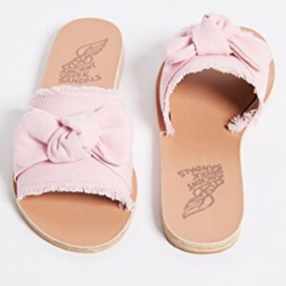 Ancient Greek Sandals Taygete Bow Slide Sandals 38